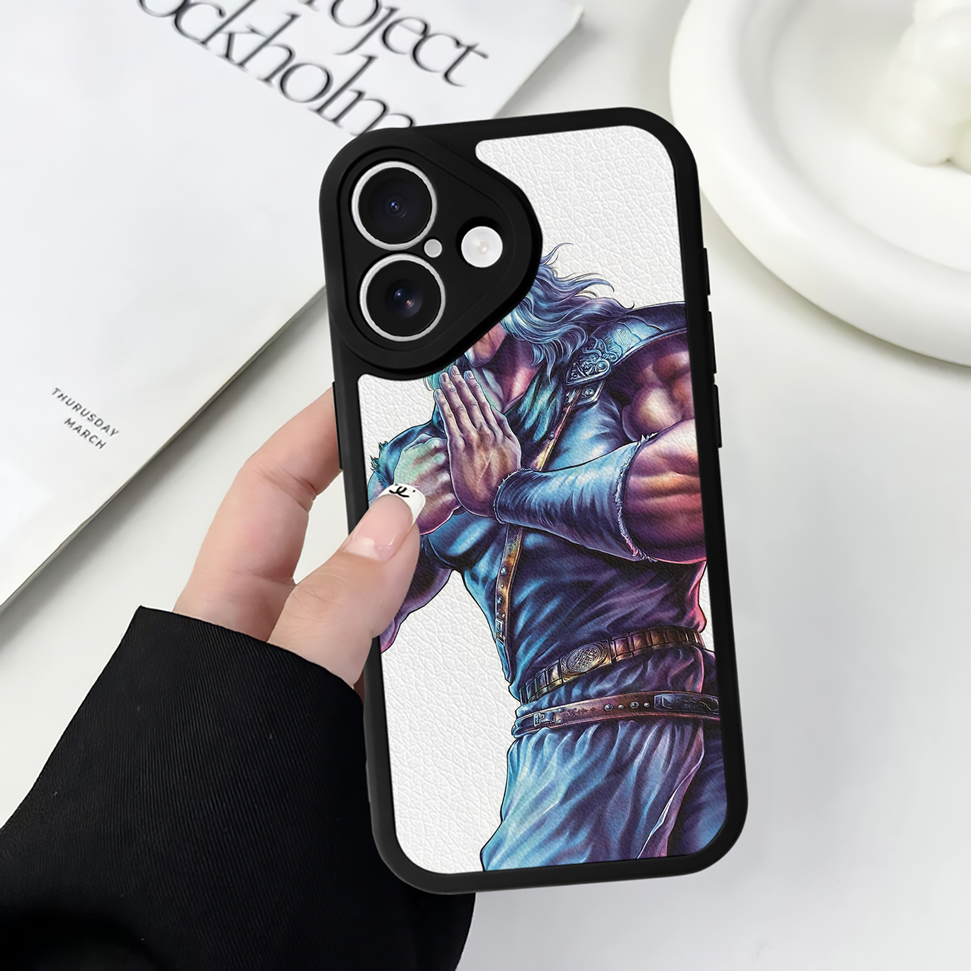 （画像用） 北斗の拳 Fist of the North Star 【iPhone 16シリーズ対応】シリコンスマホケース（レザー調） 材質：シリコン